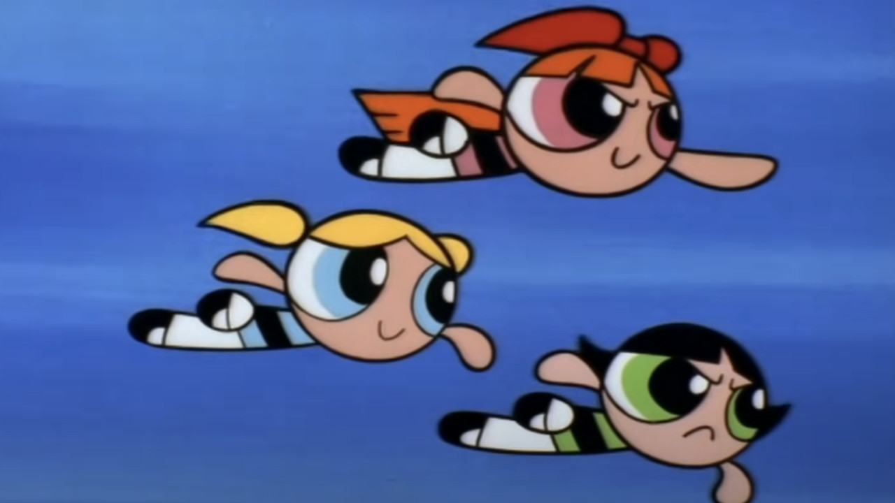 The girls on The Powerpuff Girls