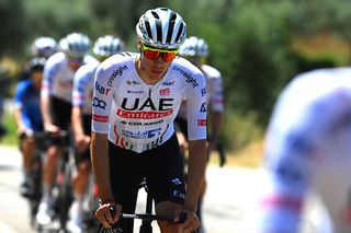 FIRENZE ITALY JUNE 28 Juan Ayuso of Spain and UAE Team Emirates during the UAE Team Emirates Training prior to the 111th Tour de France 2024 UCIWT on June 28 2024 in Firenze Italy Photo by Dario BelingheriGetty Images