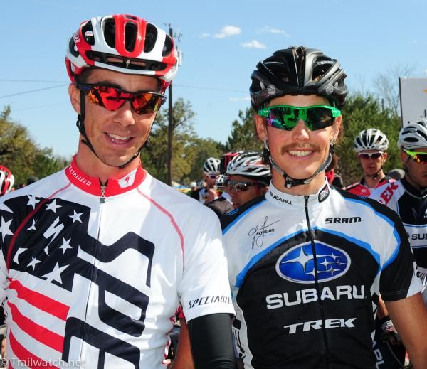 US Champion Todd Wells (Specialized) and Sam Schultz (Subaru Trek) are both competing to become part of the USA Olympic Team