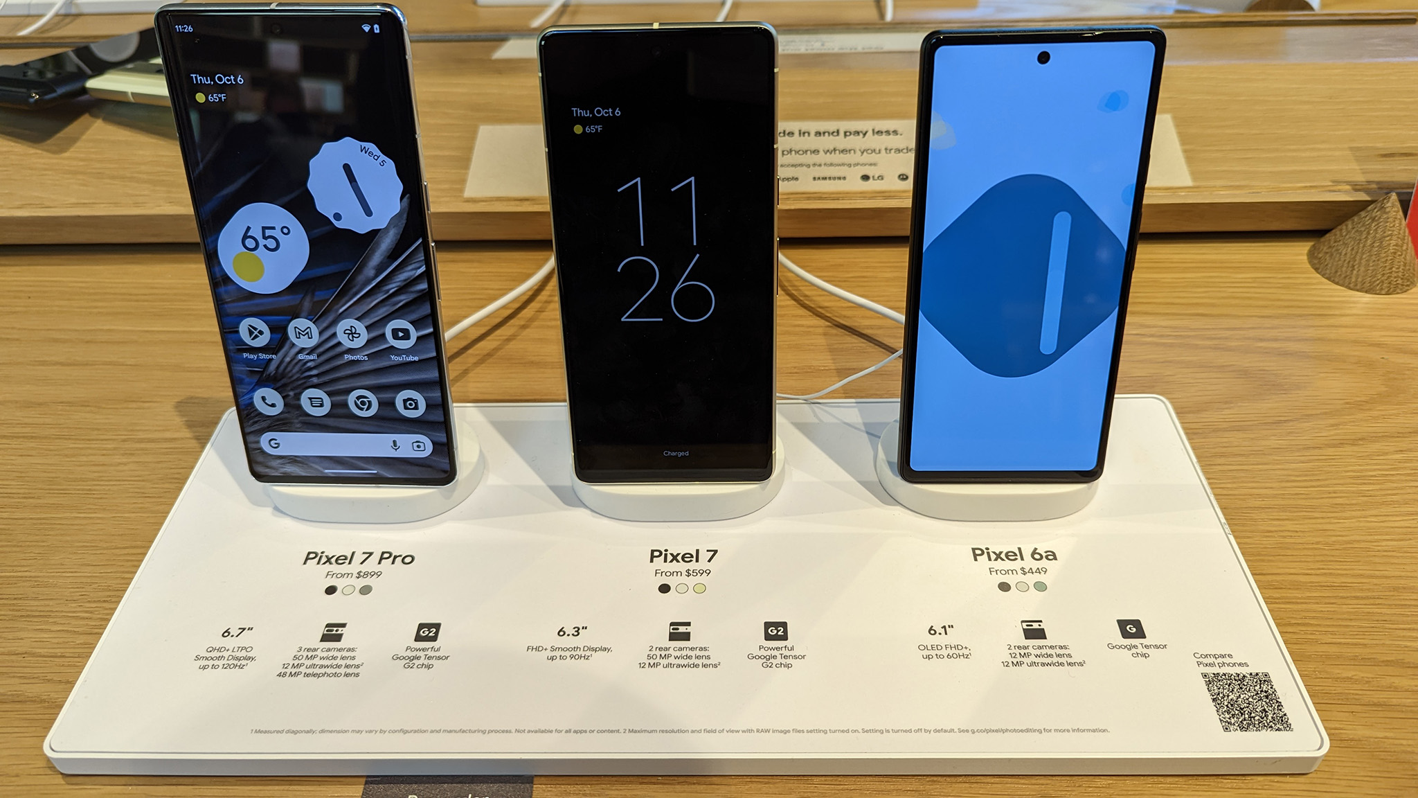 Google Pixel 7, 7 Pro and 6a at the Google Fall 2022 event