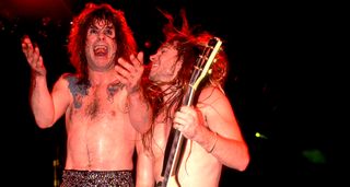 Ozzy Osbourne and Zakk Wylde going appropriately crazy during one of the Prince of Darkness' 1989 live shows.