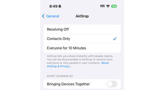 AirDrop and NameDrop