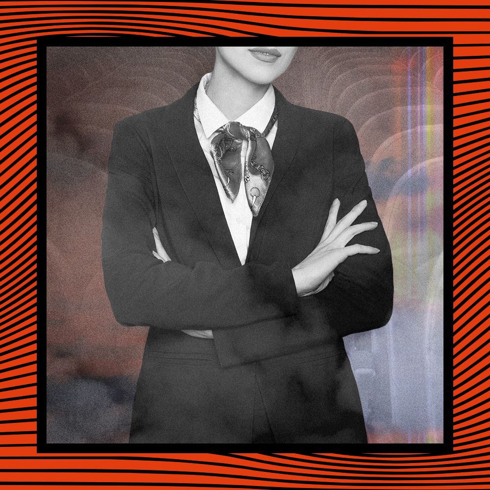 flight attendant torso portrait