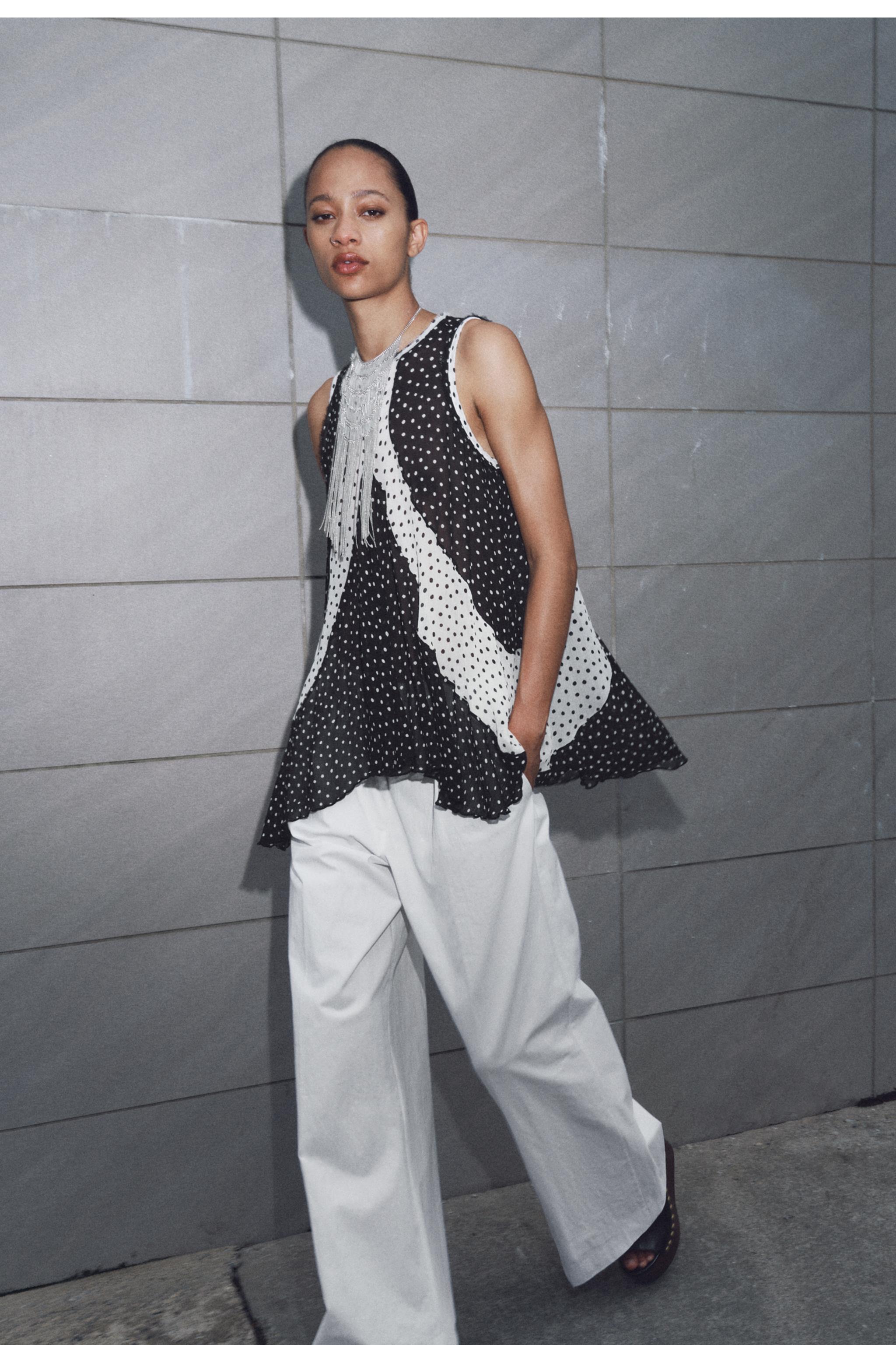 Zw Collection Polka Dot Top