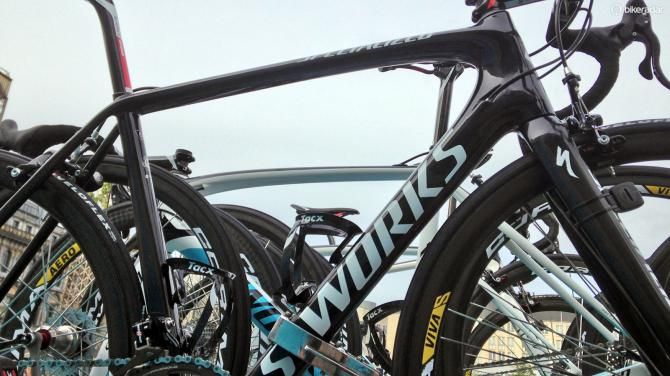 Spotted at Li&egrave;ge-Bastogne-Li&egrave;ge was Specialized's new S-Works Tarmac SL5, which we've heard will officially debut in a week or so