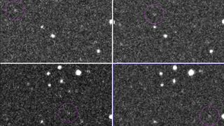 Telescope images of the asteroid's discovery