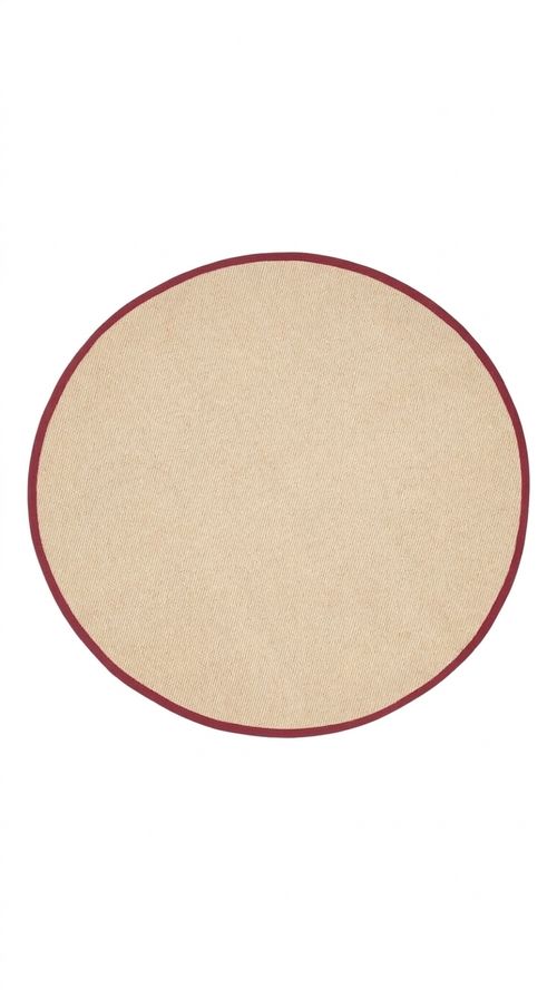 Round Jute Cotton Rug