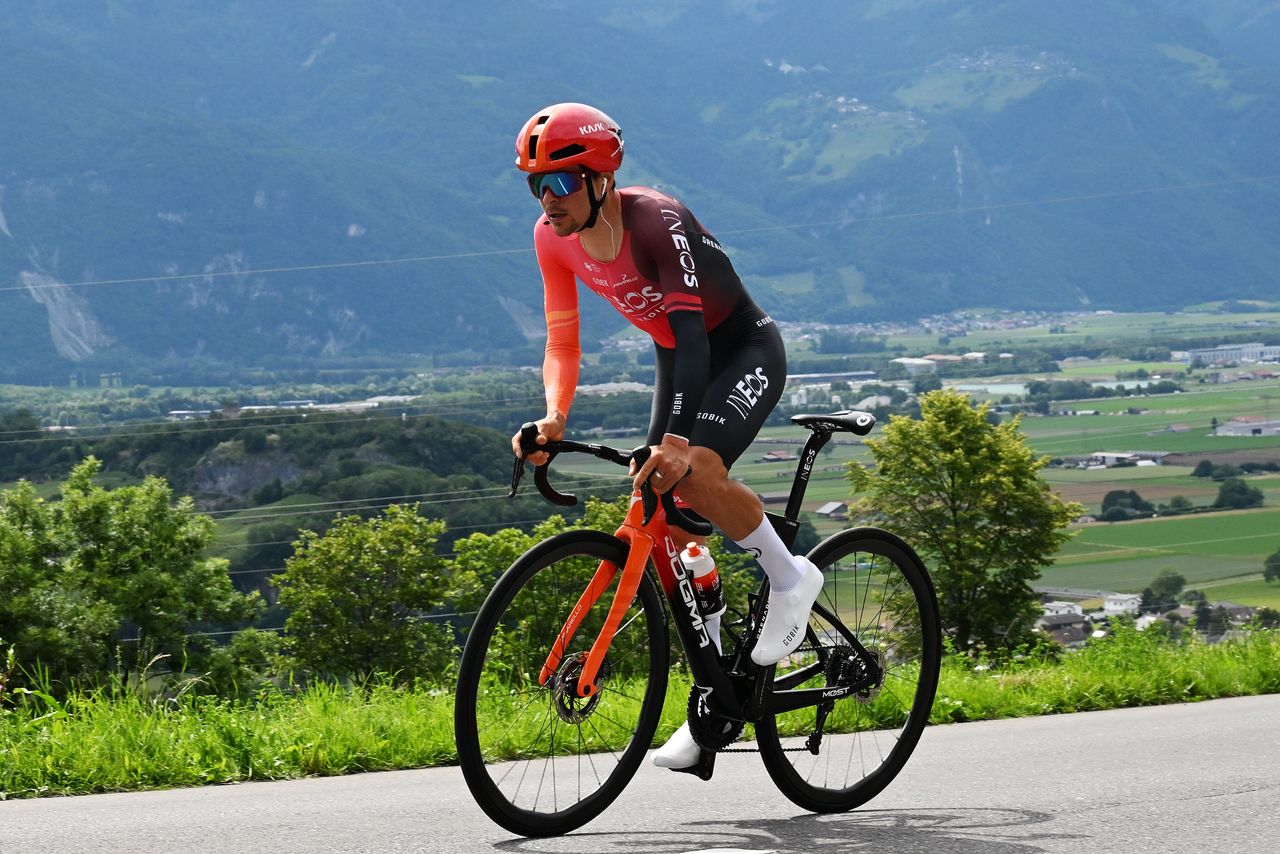 Tom Pidcock at the Tour de Suisse