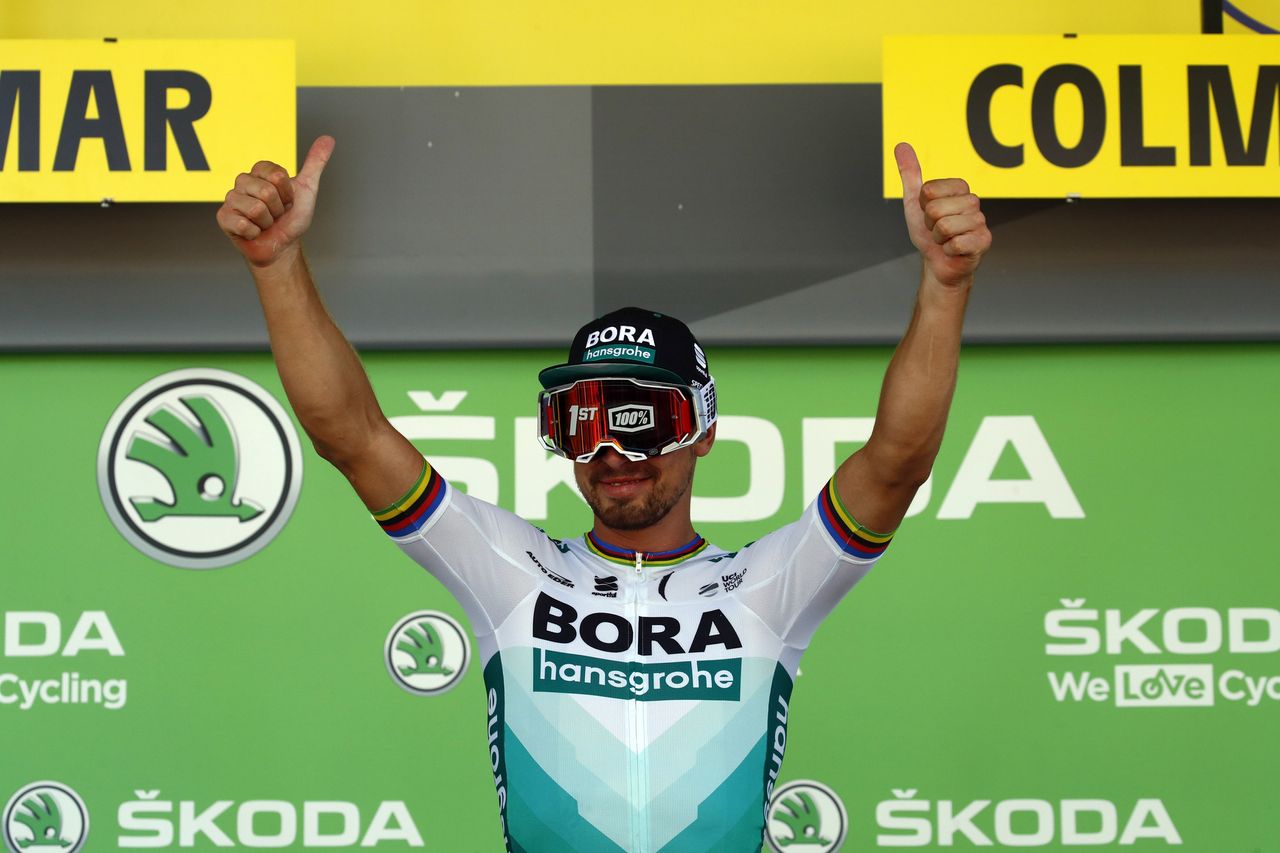 Peter Sagan on the podium