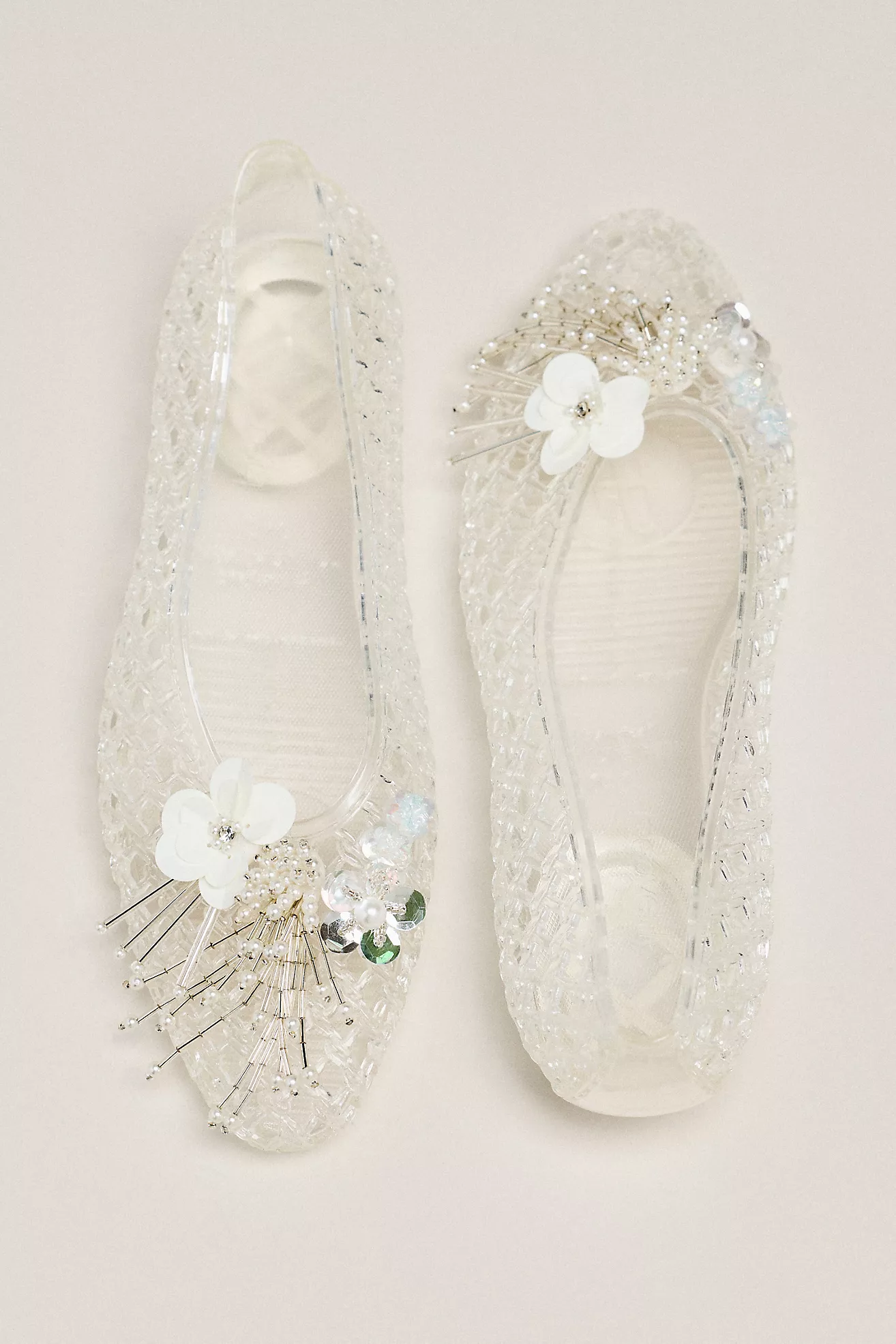 Heavenly Jelly Camelia Embellished Flats