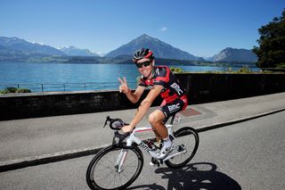 BMC's Greg Van Avermaet puts in some miles during the Tour's second rest day.