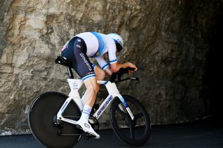 Stefan Küng time trials on stage 20 of the 2022 Tour de France