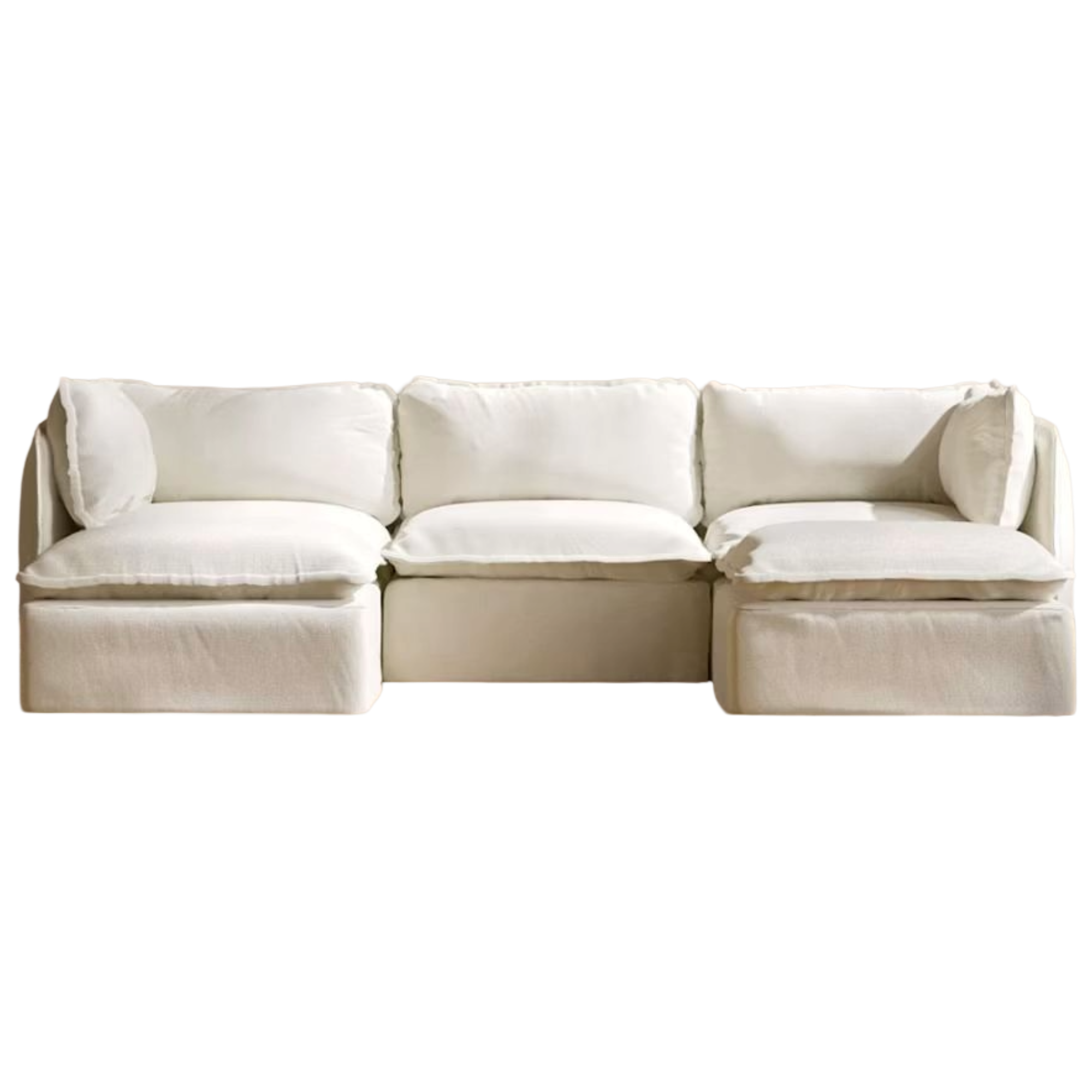 Target, Anabei Modular Washable 3-Seater U-Sectional Sofa (Eggshell)