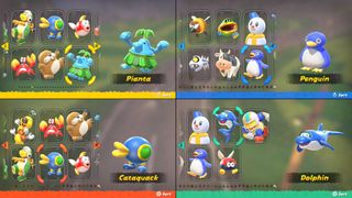 Character select screen in Mario Kart World