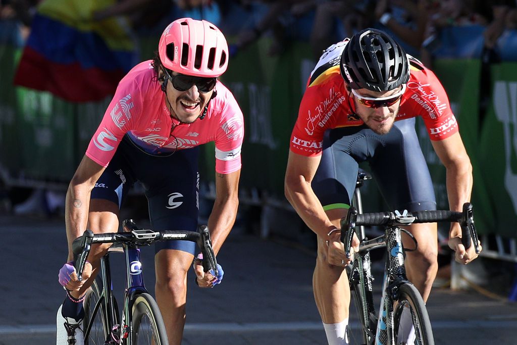 Lachlan Morton outsprints Hayden McCormick to win stage 5 at the 2019 Tour of Utah