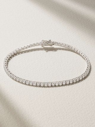 14-Karat White Gold Diamond Tennis Bracelet