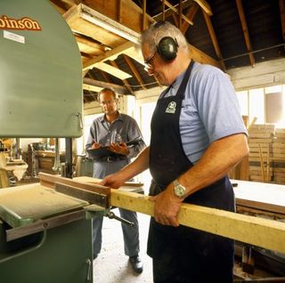 carpenter at Scotney Castle