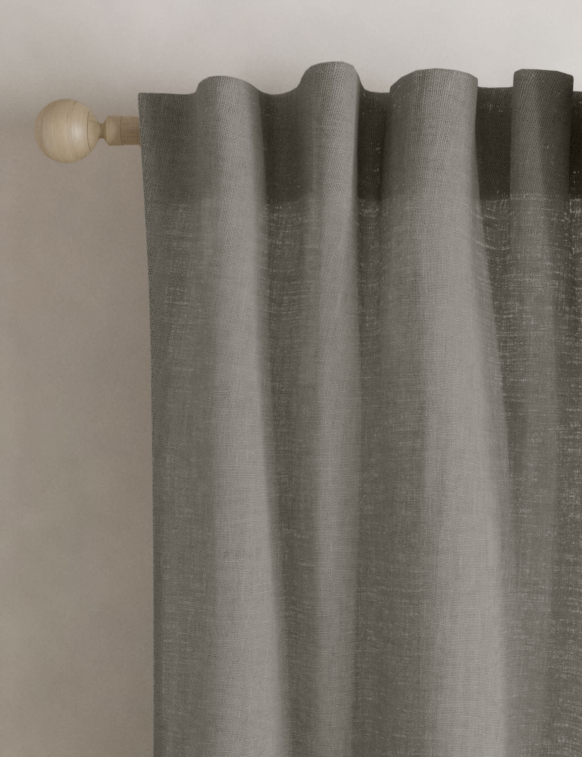 Cotton Linen Blend Sheer Multiway Curtains