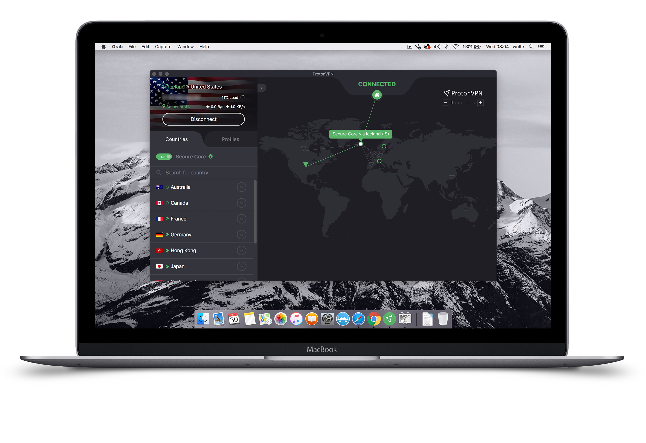 ProtonVPN on a Mac VPN