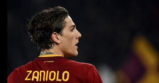Tottenham target Nicolo Zaniolo during the Italy Cup football match between AS Roma and Genoa CFC. Roma won 1-0 over Genoa.