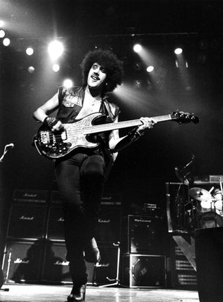 Phil Lynott onstage with Thin Lizzy