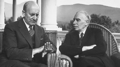 US Treasury Secretary Henry Morgenthau Jr. and John Maynard Keynes at Bretton Woods