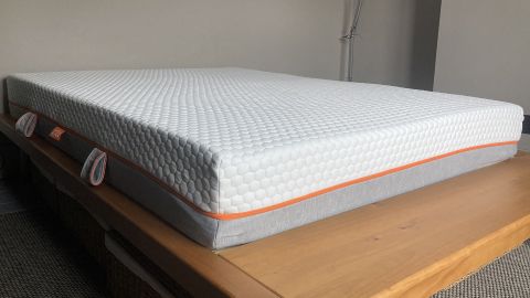 Lola Cool Hybrid mattress on a bed frame in reviewer's bedroom