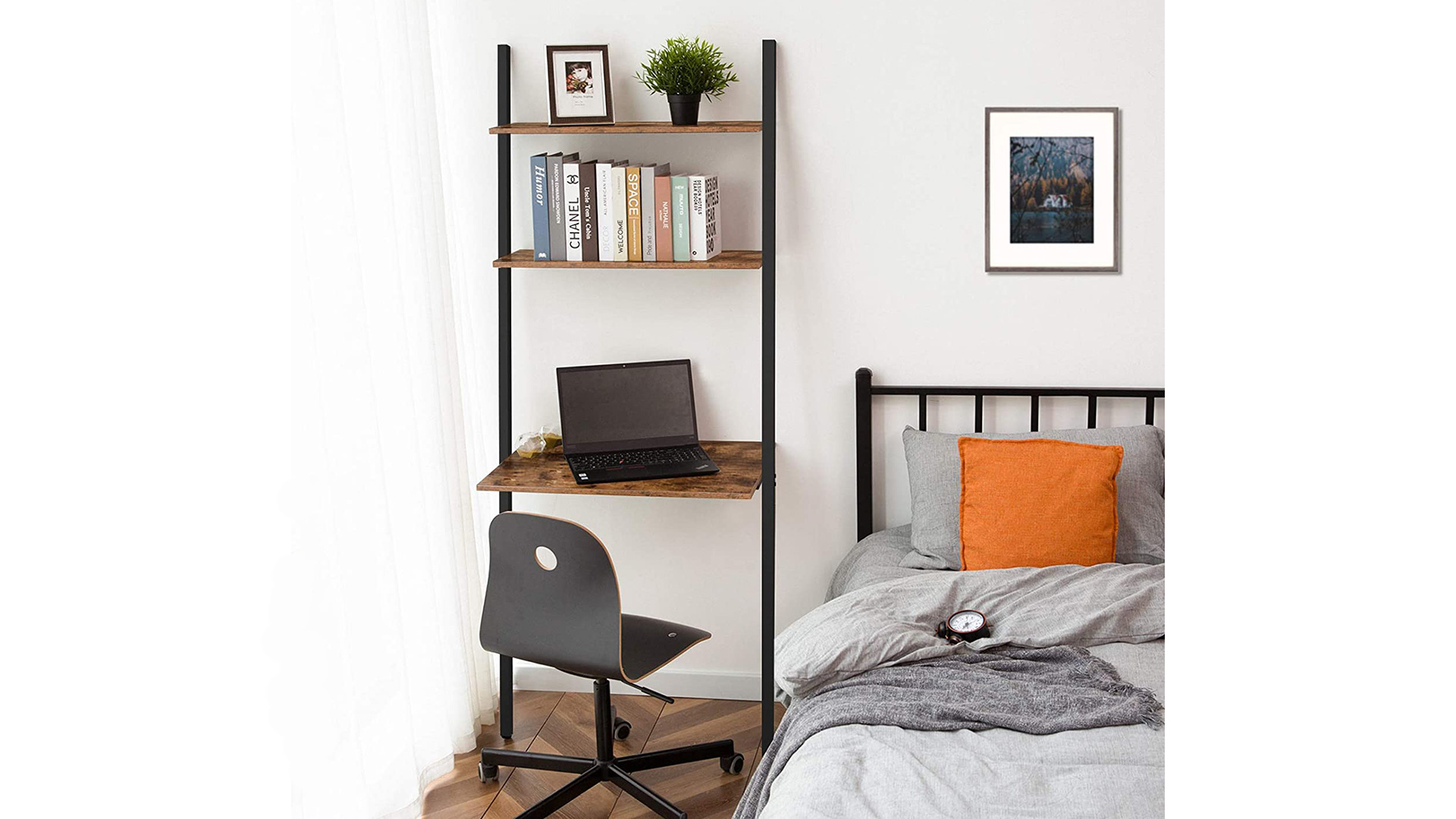 best desk for small spaces: HOOBRO Ladder Computer Desk