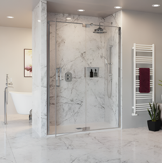 marble shower walk in