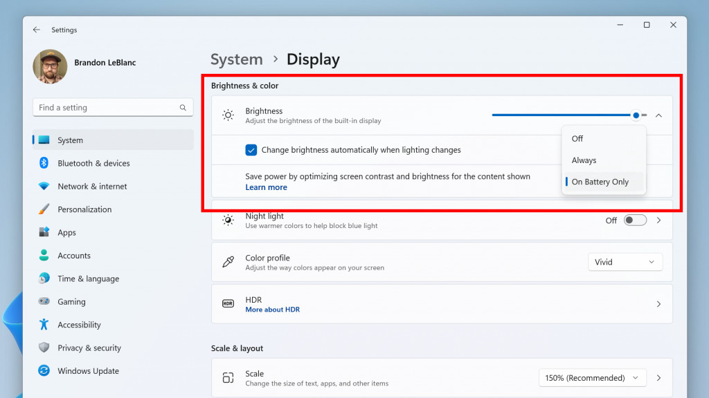 Windows 11 Adaptive Brightness اکنون با رایانه های شخصی رومیزی کار می کند