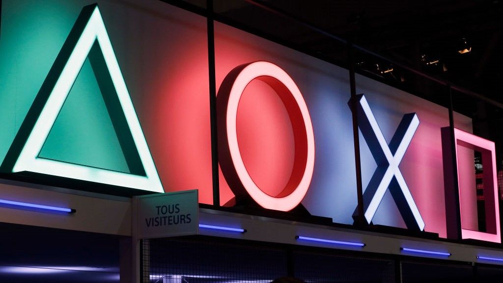 Sony PlayStation Buttons Logo is displayed during the &#039;Paris Games Week&#039;.