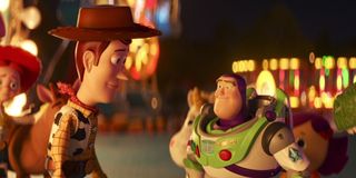 Woody and Buzz saying goodbye