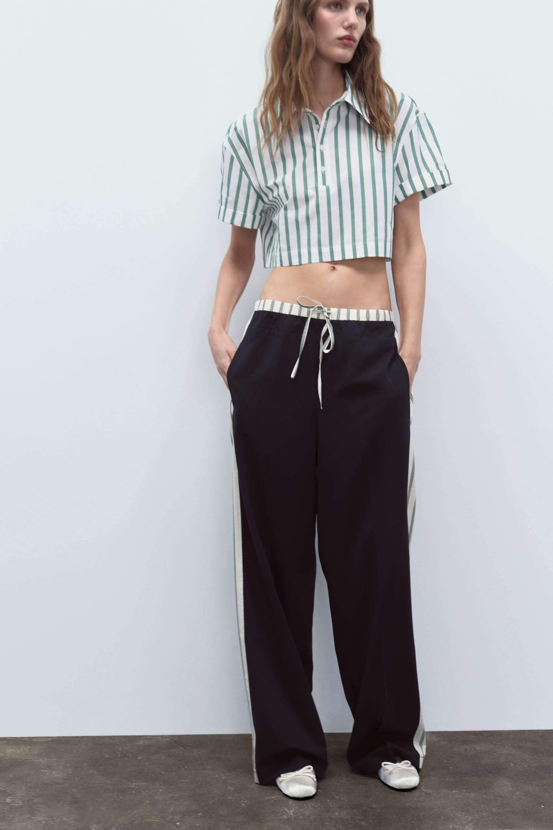 Trousers With Striped Side Trim
