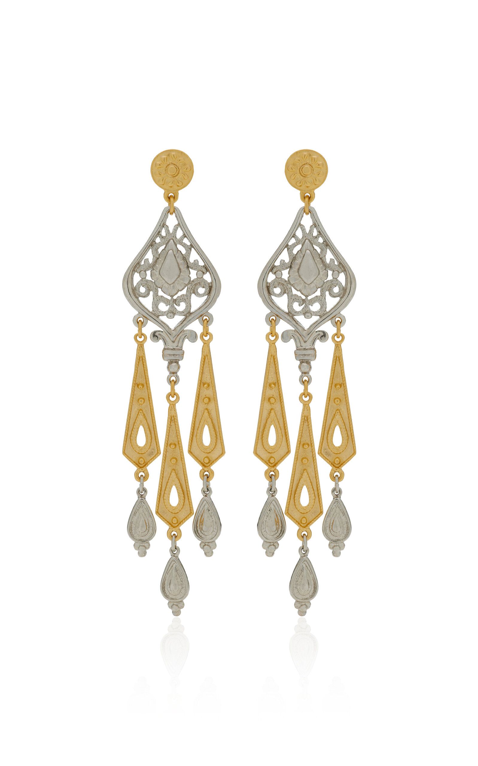 Exclusive La Isla Two-Tone Chandelier Earings