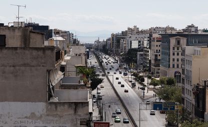 rooftop view of road