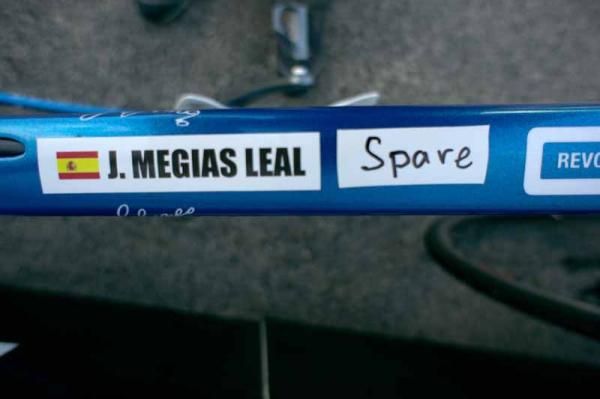 Javier Megias' spare Colnago bike