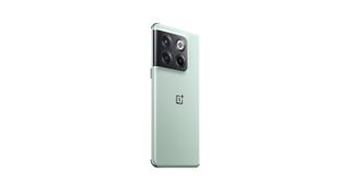 OnePlus 10T green phone on white background