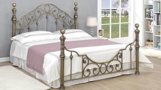 Sleep Design Canterbury 5ft Kingsize Brass Metal Bed Frame