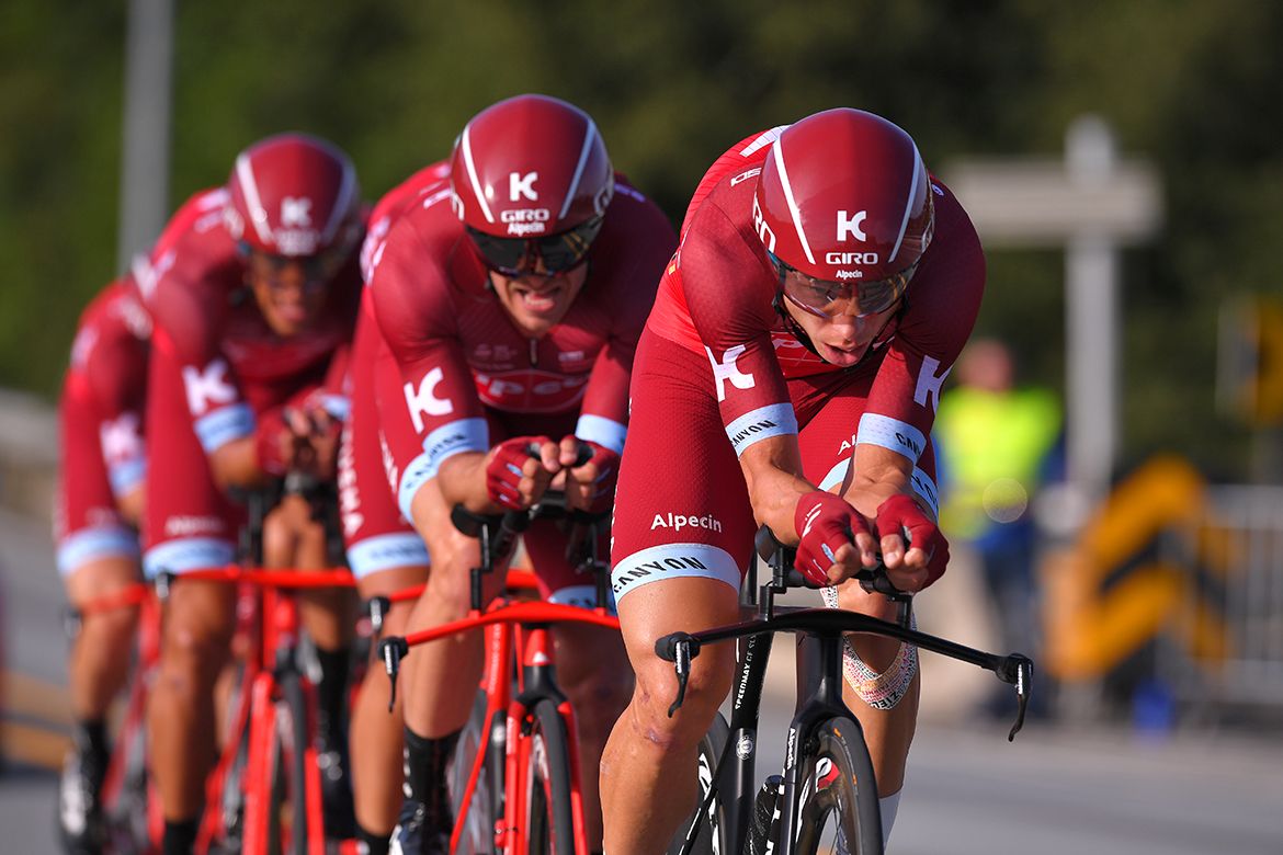 Katusha-Alpecin riding the men's team time trial