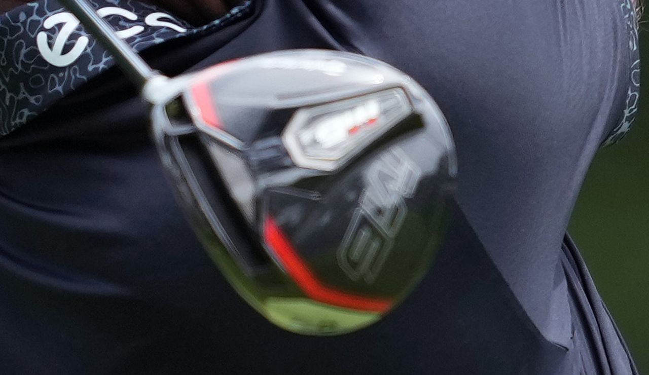 A close up of Aaron Rai's driver