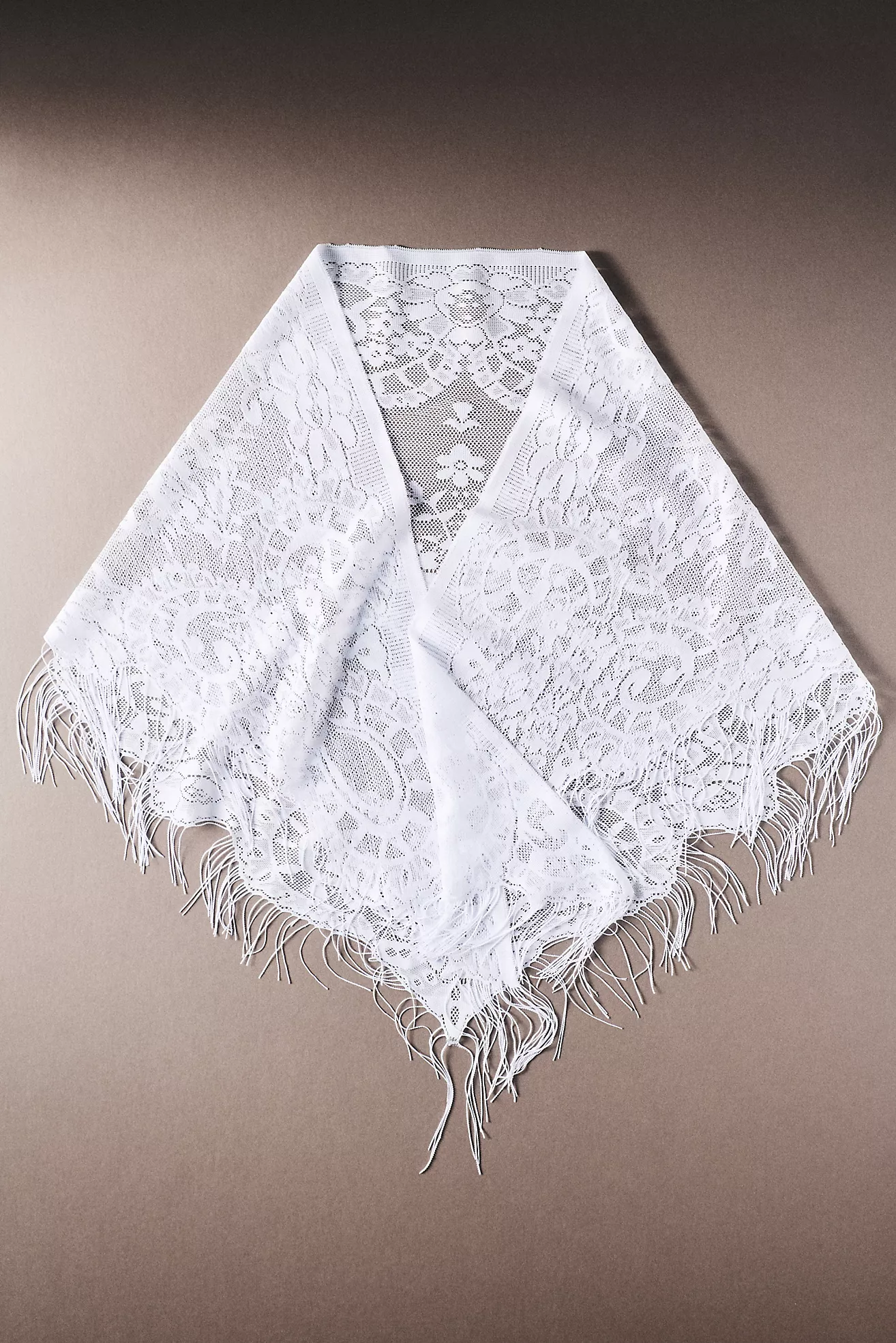 Unreal Fur Lace Fringe Multi-Way Wrap