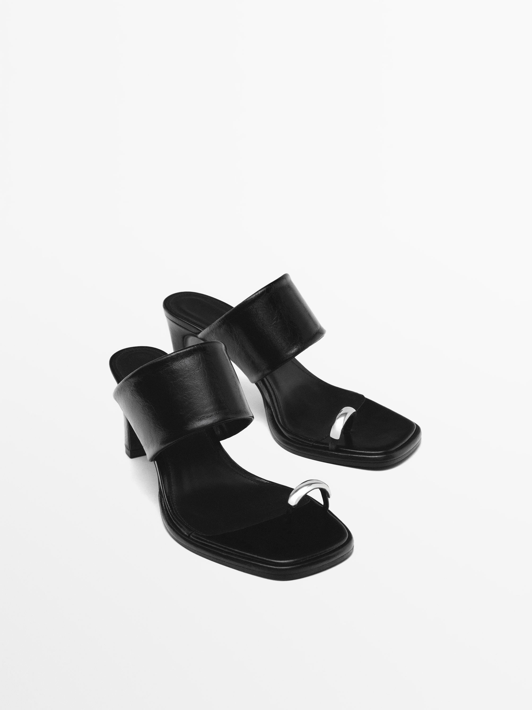 Massimo Dutti, High-Heel Sandals With Ring Detail