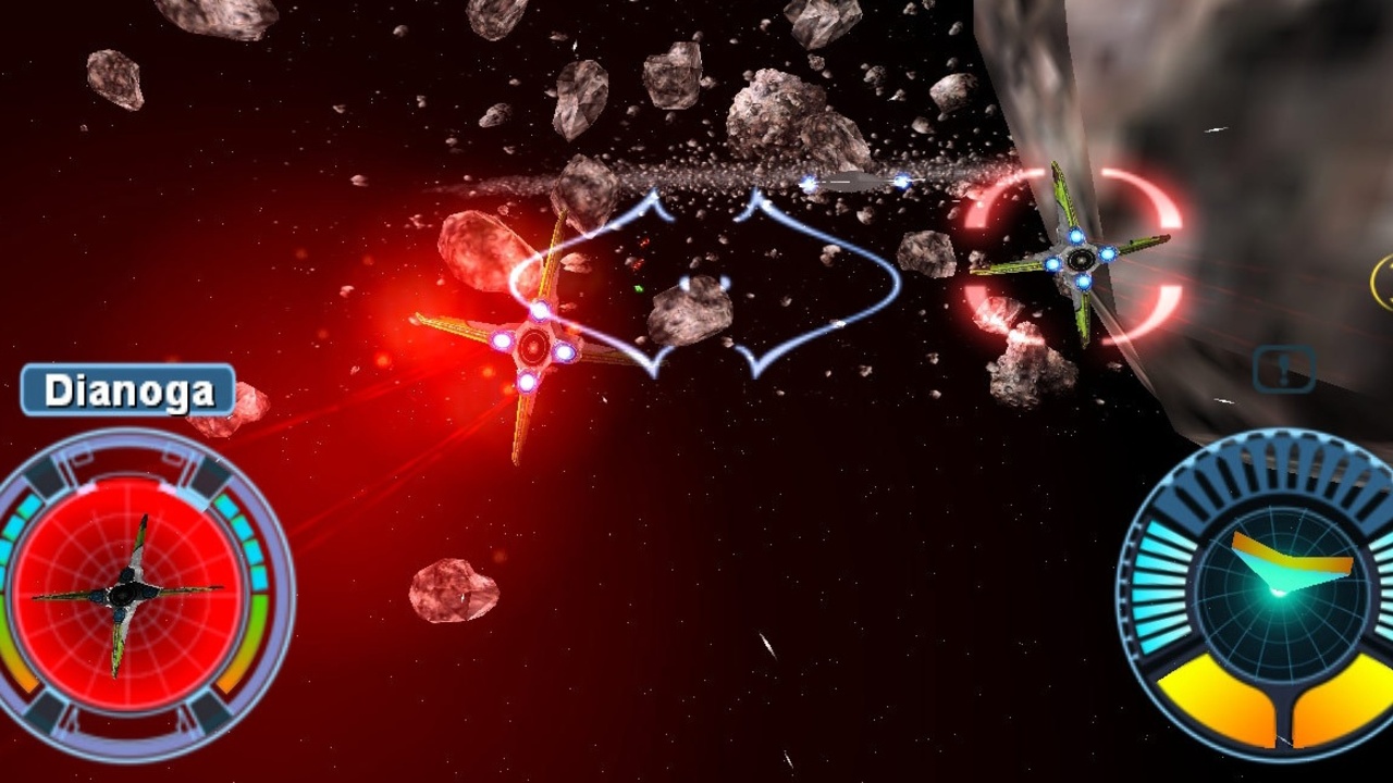 Screenshot from Star Wars: Starfighter video game.
