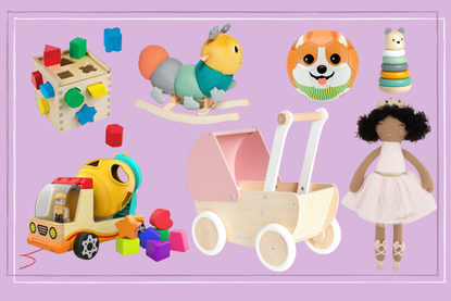 Collage of best toys for 18 month olds