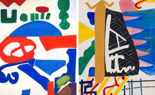 Jaffe has garnered an impressive 25 exhibitions in the US and in Europe, with the Pompidou and MoMA snapping up her paintings. Pictured left: Untitled. Right: Untitled