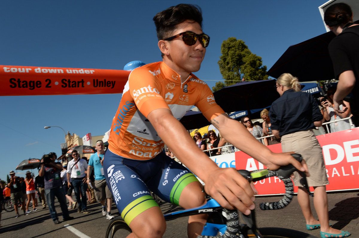 Race leader Caleb Ewan (Orica-GreenEdge)