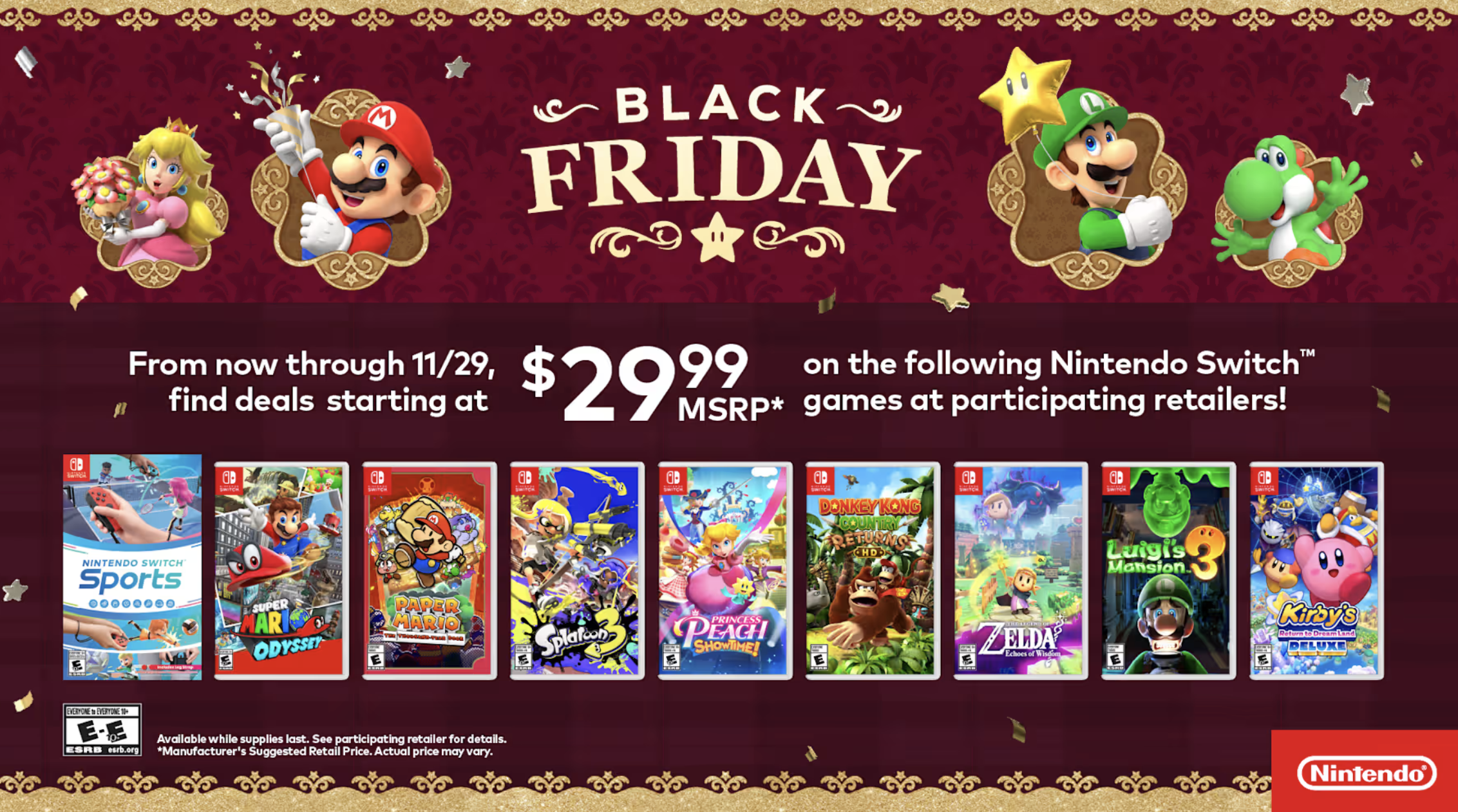 Nintendo e-shop black friday