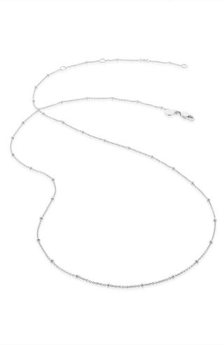 Monica Vinader silver 21-Inch Fine Beaded Chain