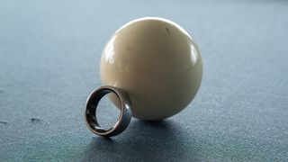 Circular Ring 2 next to a billiard ball