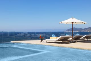 The infinity pool at ME Hotel, Ibiza, Spain